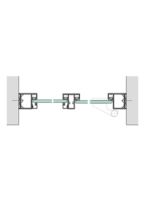 Aluminium-Festverglasung mit Blockzarge Typ BFF30-3-15-8G Aluminium-Festverglasung mit Blockzarge Typ BFF30-3-15-8G