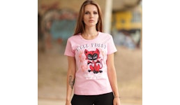 Billy Eight - Kalifornia Hell Cat T-Shirt Pink M Billy Eight - Kalifornia Hell Cat T-Shirt Pink M