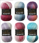 Wollbiene Moonlight Glitter Glitzerwolle Strickwolle Handarbeitswolle Wollbiene Moonlight Glitter Glitzerwolle Strickwolle Handarbeitswolle