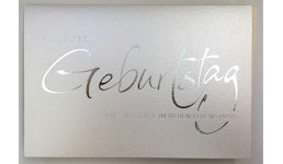 Geburtstagskarte Perlmutt mit Silberschrifft Geburtstagskarte Perlmutt mit Silberschrifft