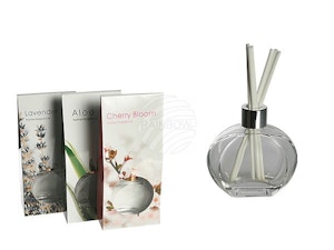 200191 Raumduft, 30 ml (Cherrybloom, Lavender, Aloe, Verbena sortiert) mit 6 Holzs 200191 Raumduft, 30 ml (Cherrybloom, Lavender, Aloe, Verbena sortiert) mit 6 Holzs