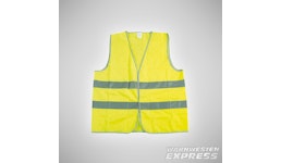Warnweste - High Visibility Sicherheitsweste mit silber/grauer Paspel Warnweste - High Visibility Sicherheitsweste mit silber/grauer Paspel