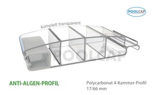 Polycarbonat (PC) Solar Anti-Algen Rollladen Profile für Schwimmbadabdeckung Polycarbonat (PC) Solar Anti-Algen Rollladen Profile für Schwimmbadabdeckung