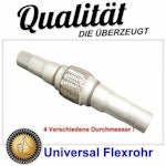 Flexrohr kurz -Universal , Flexibles Auspuff Rohr Flexrohr kurz -Universal , Flexibles Auspuff Rohr