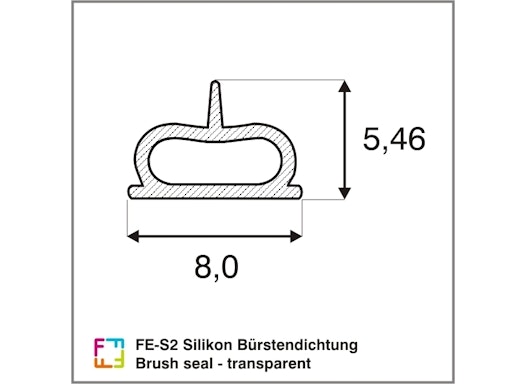 FE-S2 Silikon Bürstendichtung - Brush seal