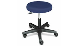 Rollhocker Polster 70 mm royal, mit schwarzem Kunststoffkreuz Rollhocker Polster 70 mm royal, mit schwarzem Kunststoffkreuz