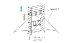 Fahrgerüst klappbar Modul 1+2, H=3'800 L=1'900mm, Typ 6177 Fahrgerüst klappbar Modul 1+2, H=3'800 L=1'900mm, Typ 6177
