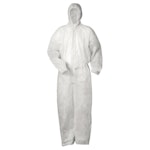 Schutzanzug mit Kapuze KAT 3 Typ 5 6 weiß