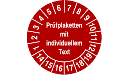 Prüfplaketten - Individuell Prüfplaketten - Individuell