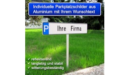 Individuelle Parkplatzschilder mit Ihrem Wunschtext Individuelle Parkplatzschilder mit Ihrem Wunschtext
